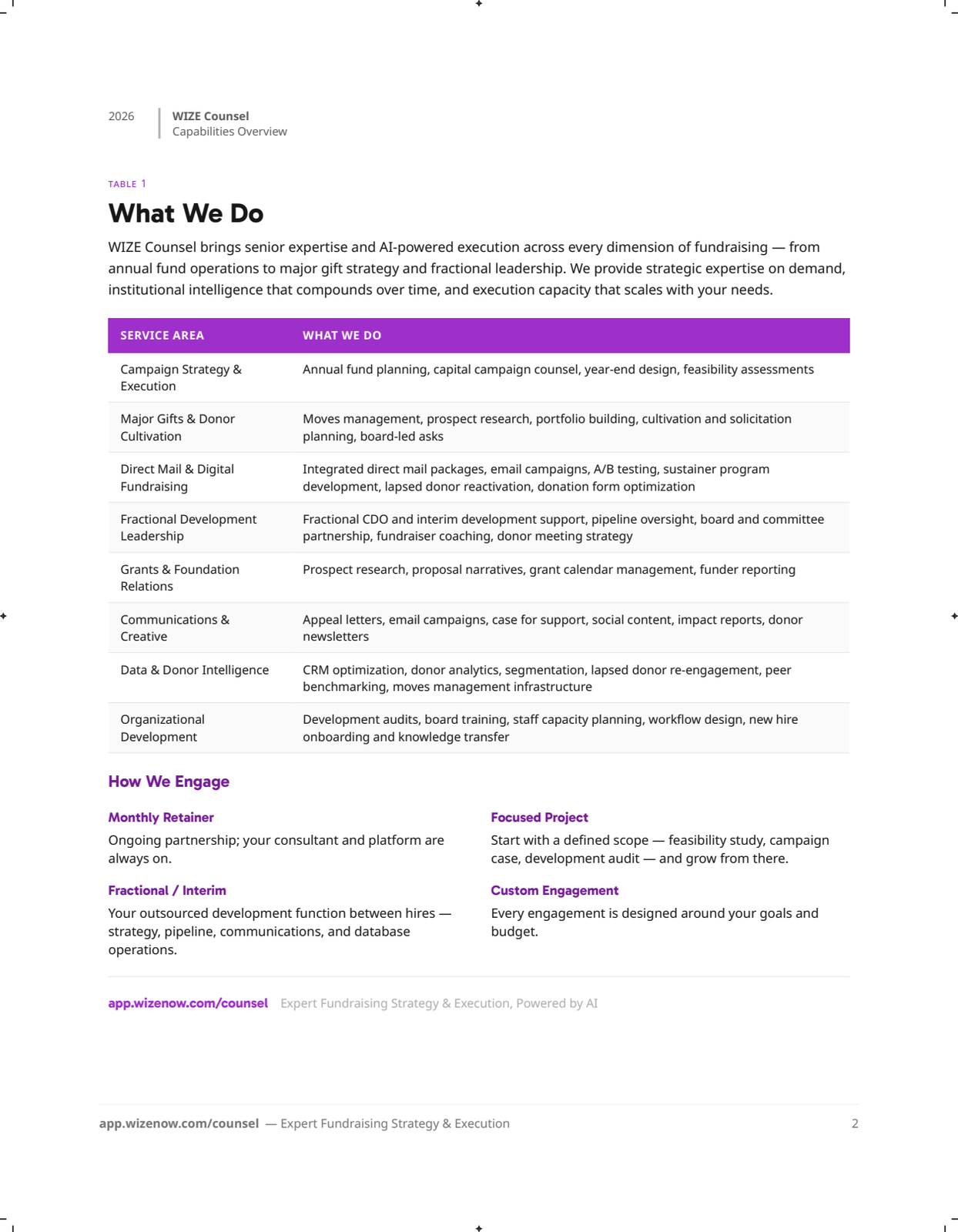 Page 2: services